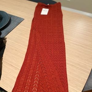 High wasted skirt with high split!